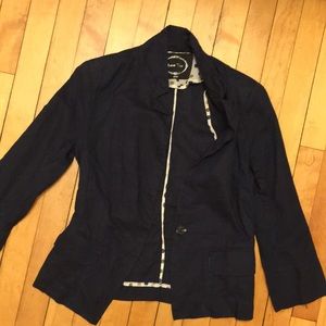 Linen Navy Blue Blazer